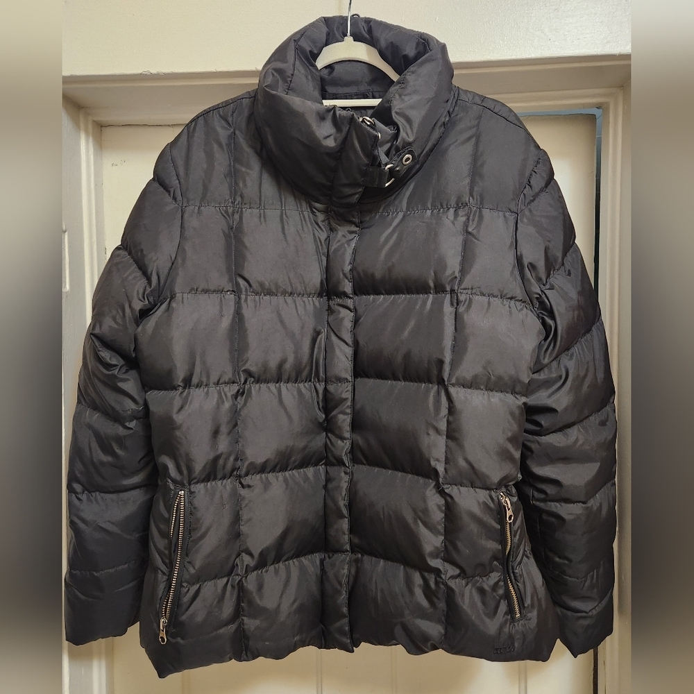 Eddie Bauer Black Goose Down Puffer Jacket 700 Fill EB700 Women's XL